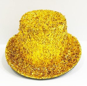 Mini Glitter Top Hat Gold