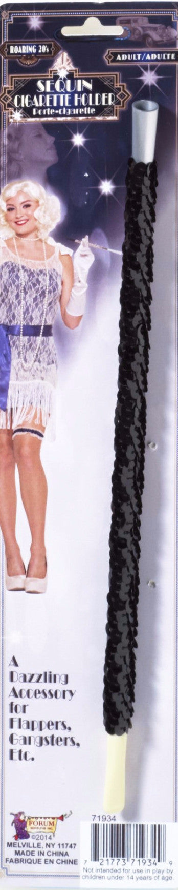 Black Sequin Cigarette Holder