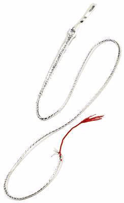 6" Whip Metallic Silver