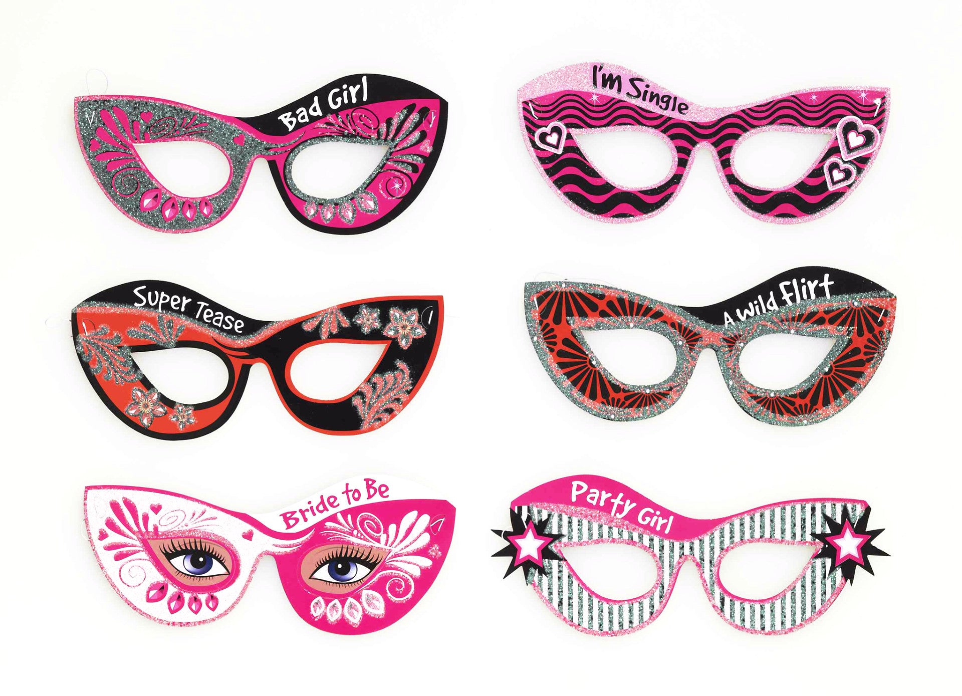 Bachelorette Mask Set of 6