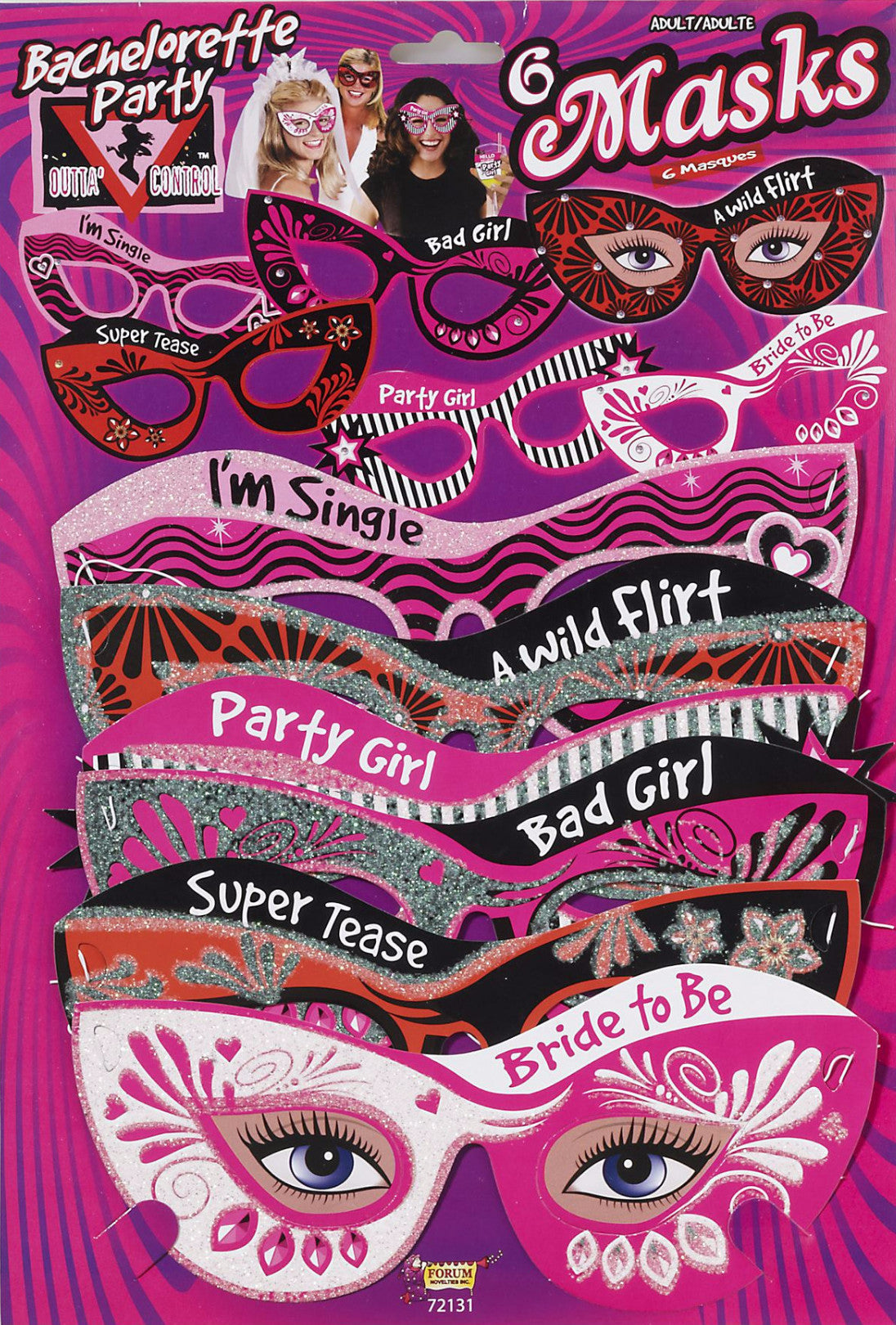 Bachelorette Mask Set of 6