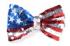 U.S. Flag Sequin Bow Tie
