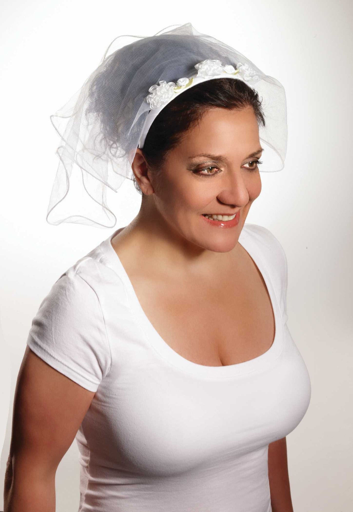 Bachelorette Bridal Veil White