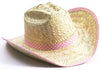 Cowgirl Hat Straw with Pink Trim