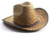 Cowgirl Hat Straw with Brown Trim