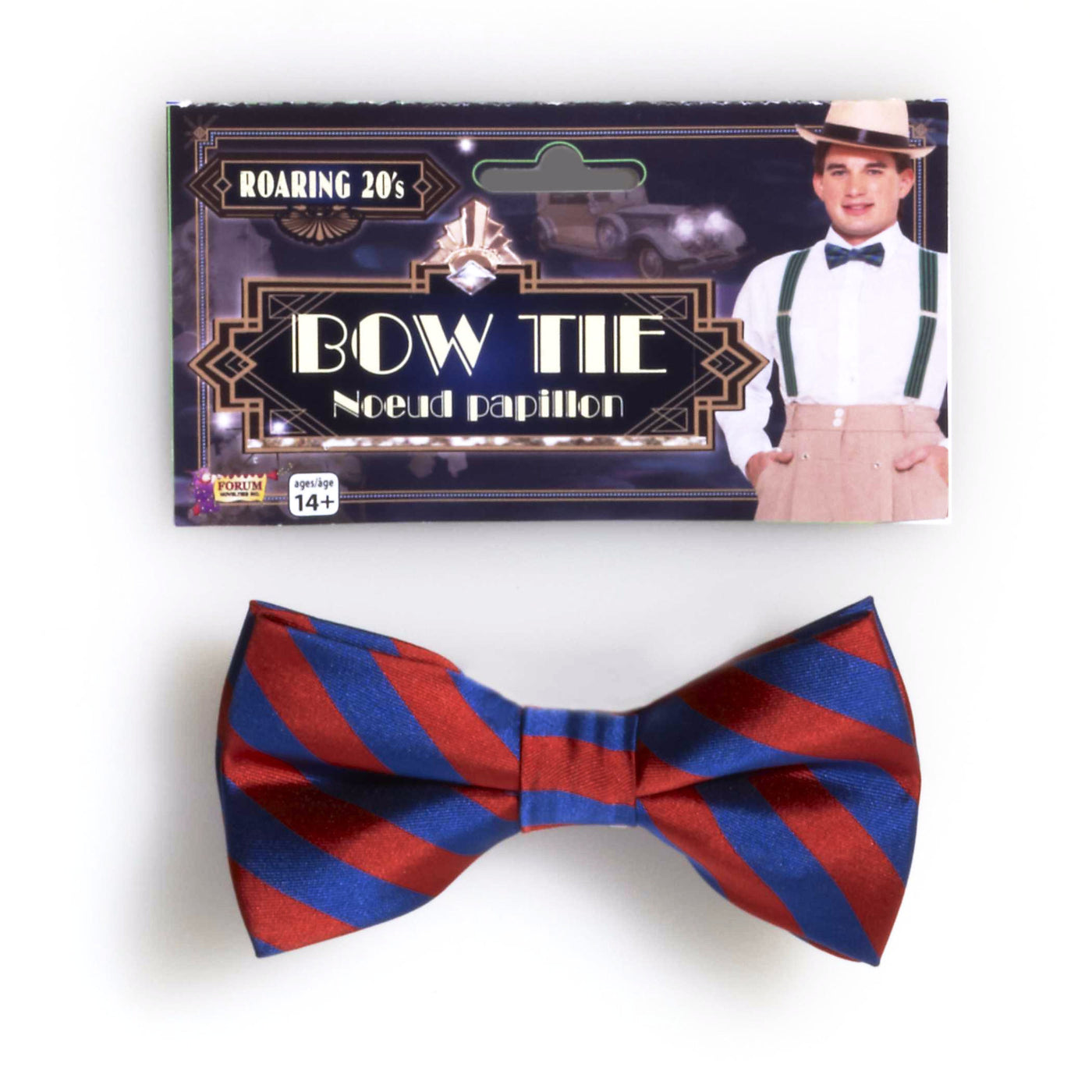 Striped Bowtie Red/Blue