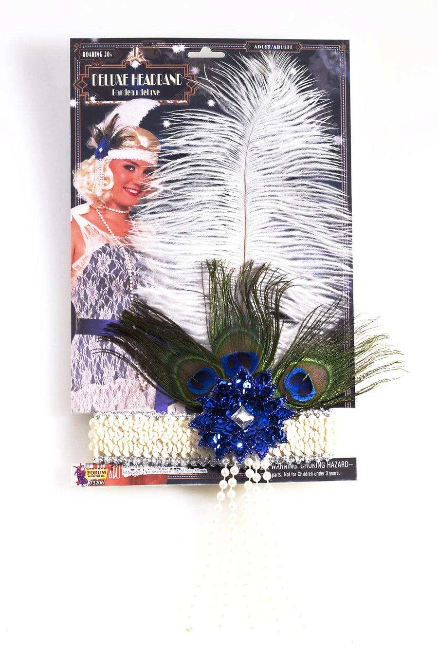 Roaring 20's Flapper Headband Beige