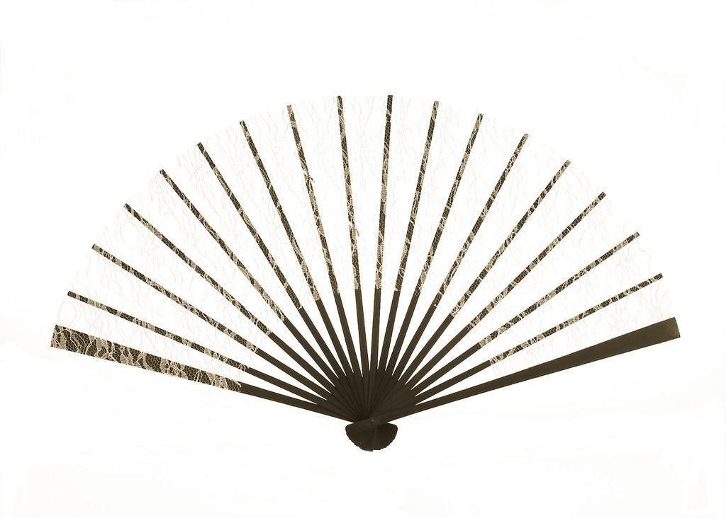 Roaring 20's Lace Fan Beige