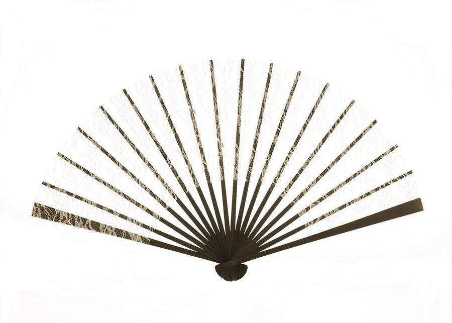 Roaring 20's Lace Fan Beige