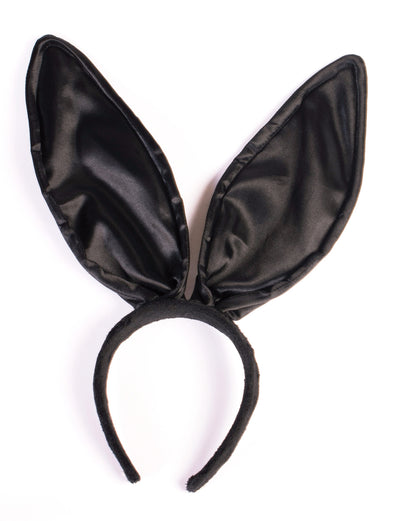 Satin Bunny Ears Black