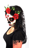 Day of the Dead Señora Black Lace Mask