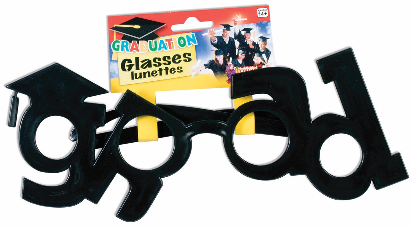 Black "Grad" Glasses