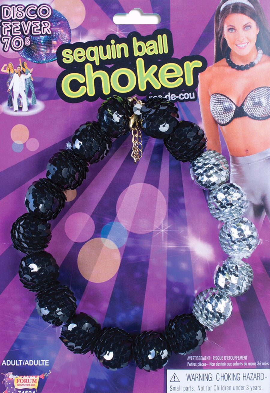 Disco Sequin Ball Choker