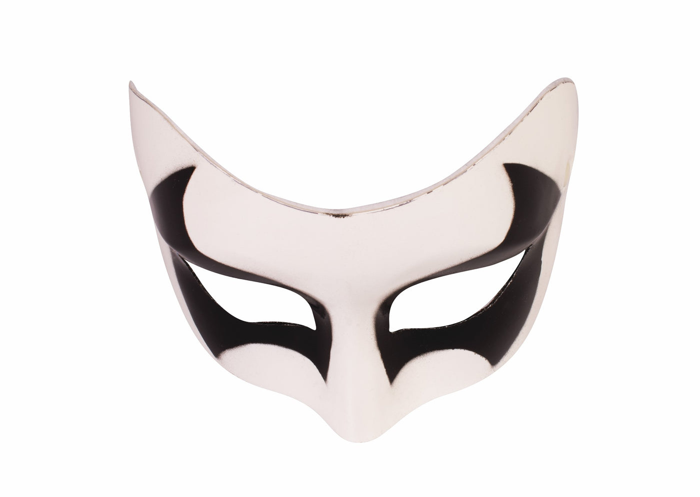 Pearl White Mask with Black Eyes