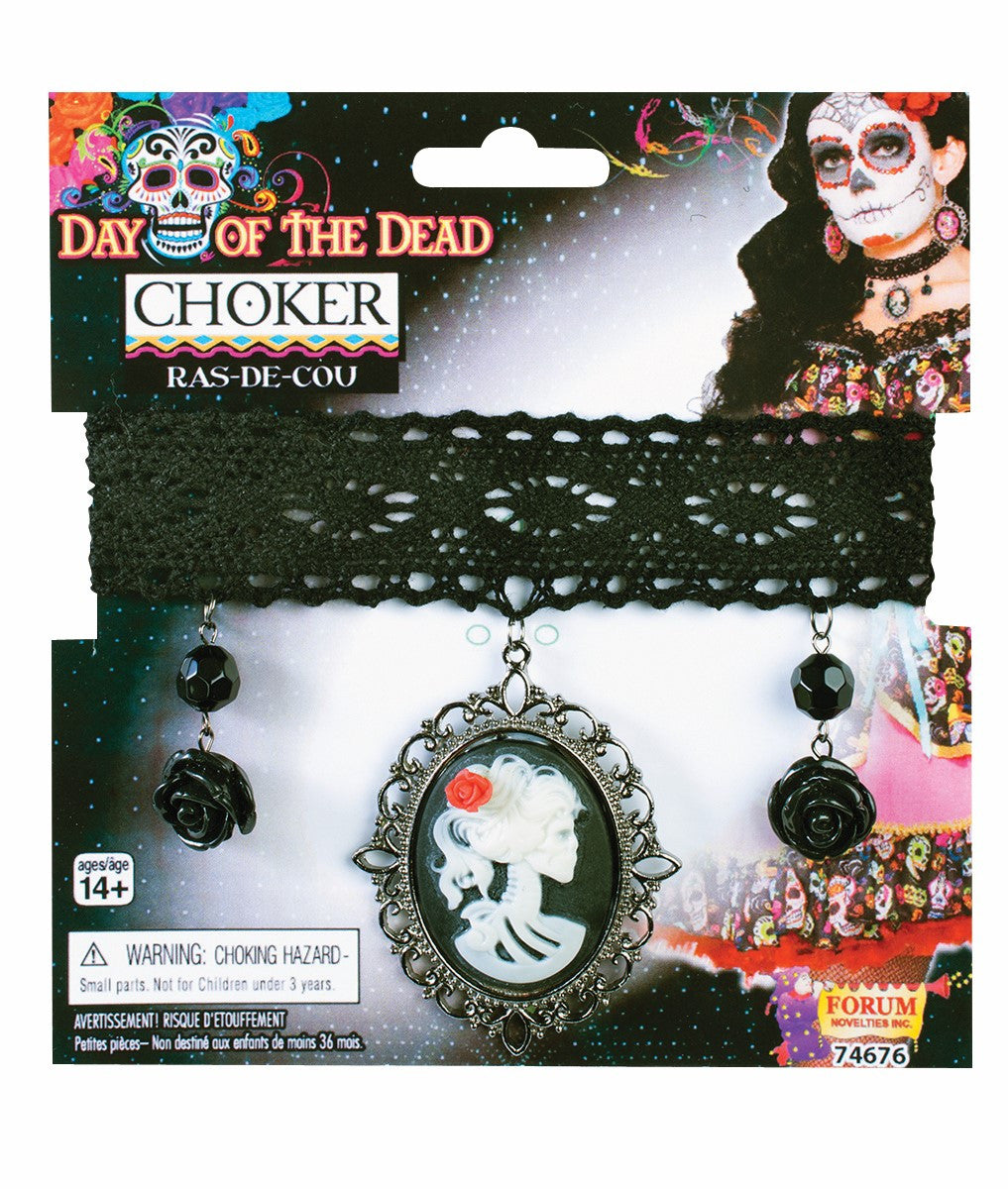 Day of the Dead Cameo Choker