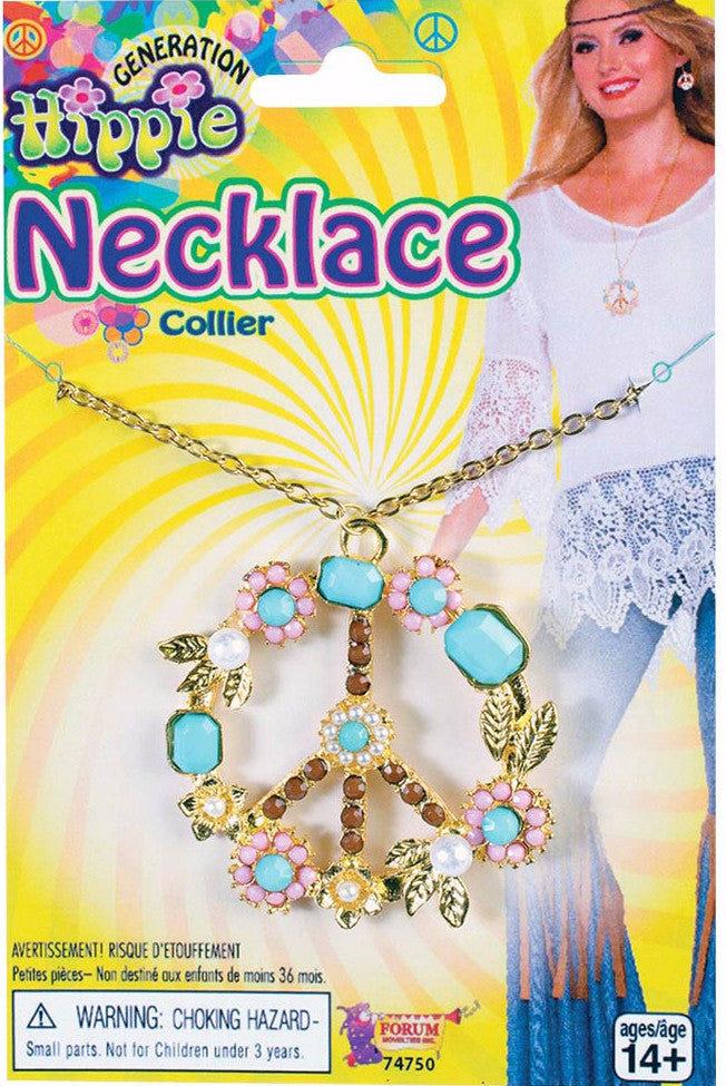 Hippie Peace Sign Necklace