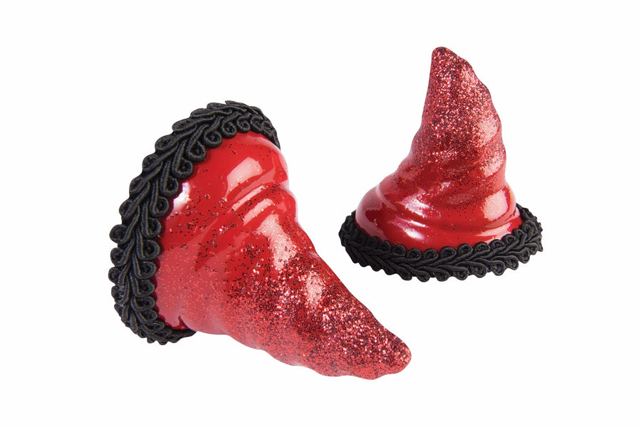 Red Devil Horn Barrettes