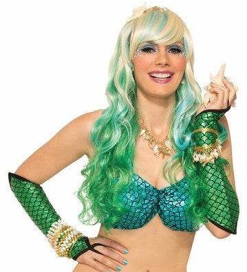 Mermaid Arm Sleeves Green