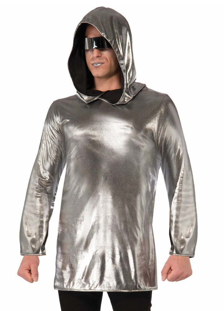 Futuristic Hoodie Unisex Silver