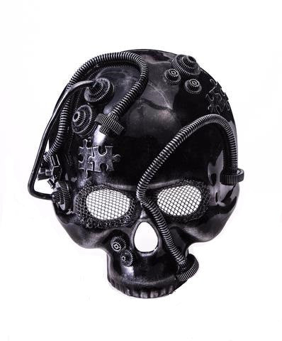 Steampunk Skull Mask Silver