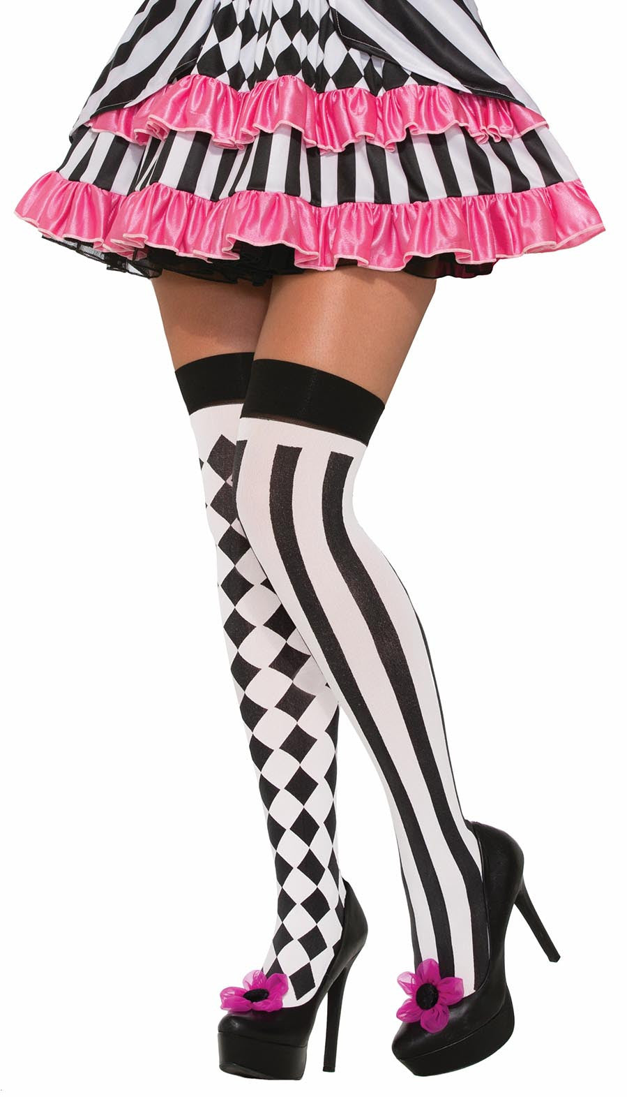 Harlequin Thigh High Stockings