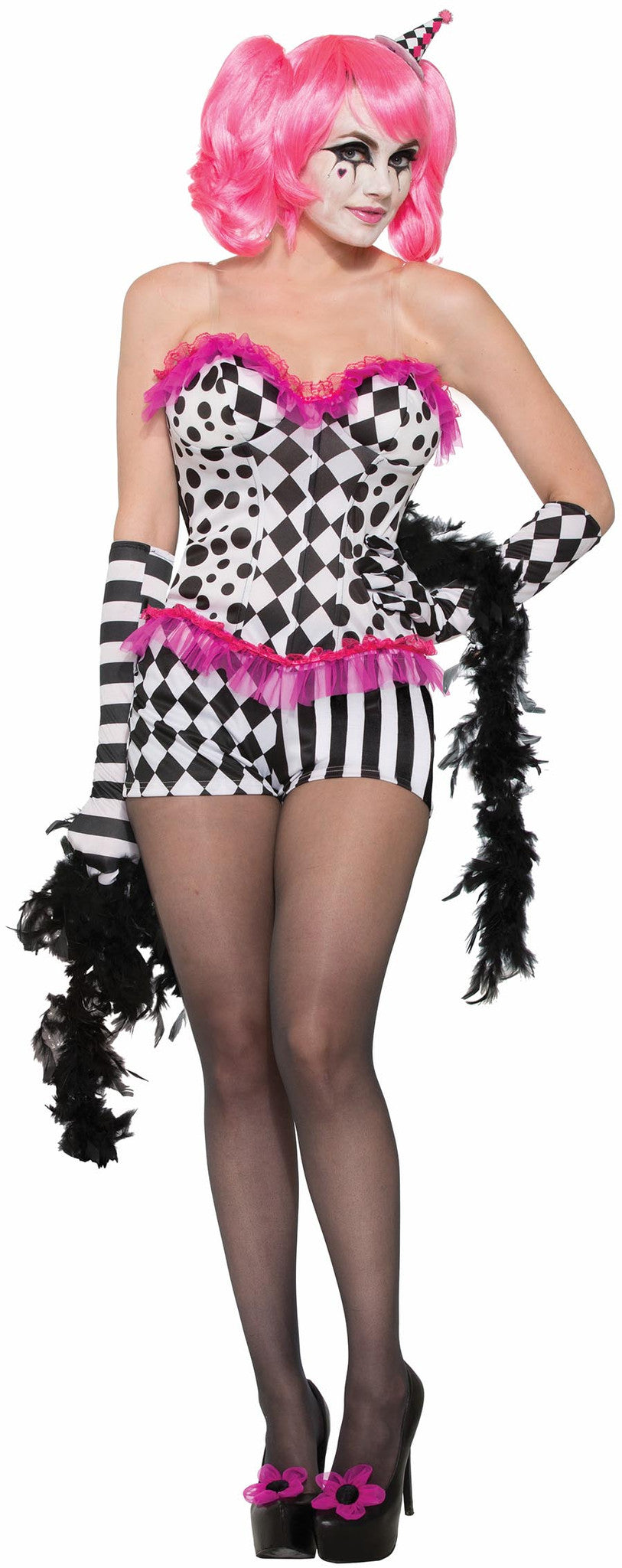 Harlequin Clown Booty Shorts