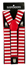 Elf Suspenders Red/White