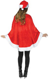 Santa Plush Poncho with Hat