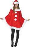 Santa Plush Poncho with Hat