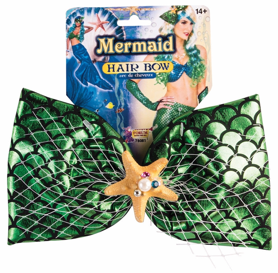 Mermaid Hairbow Green