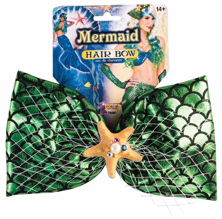 Mermaid Hairbow Green