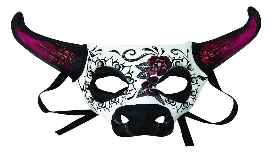 Day of the Dead Cow Half Mask