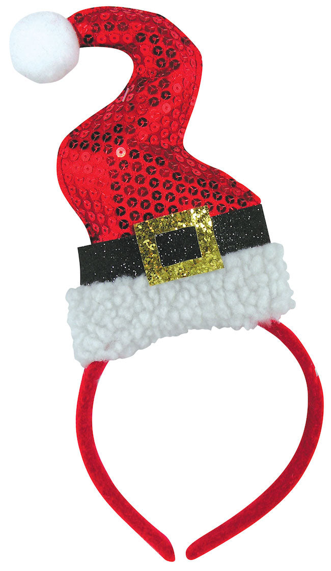 Sequin Santa Squiggle Hat
