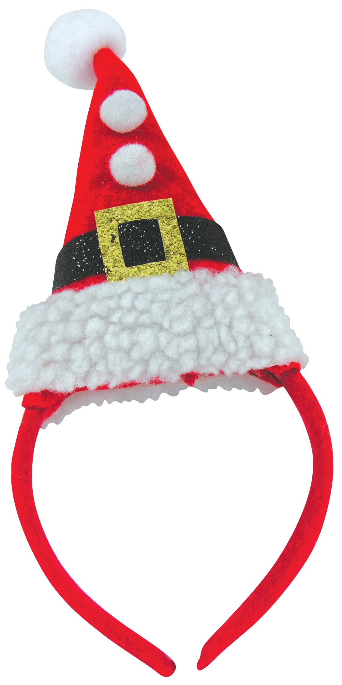Santa Hat with Pom Poms