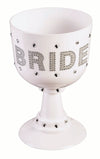 Plastic White Goblet - Bride