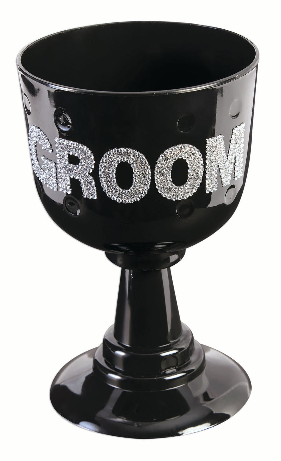 Plastic Black Goblet - Groom