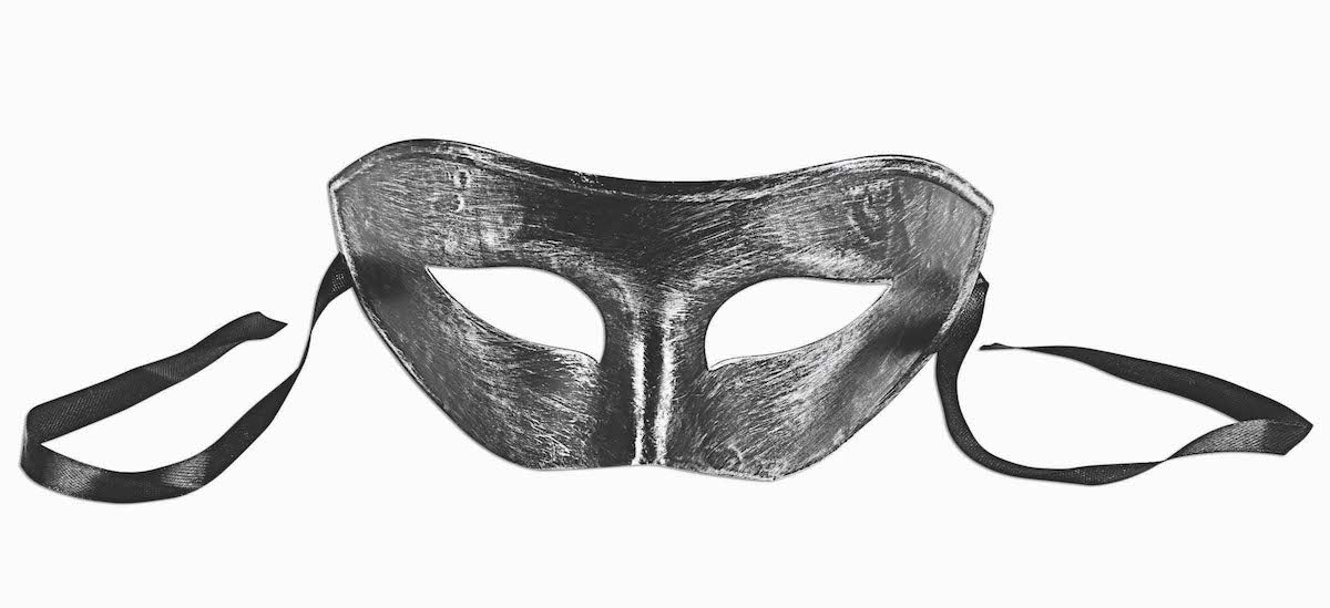 Half Mask - Silver Harlequin