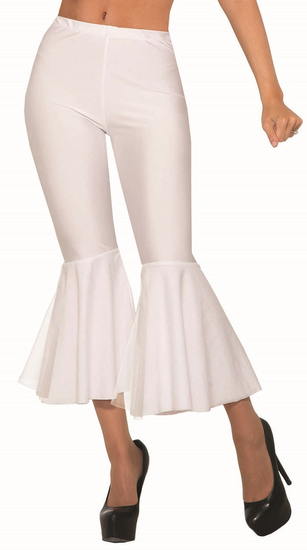 Disco Crop Bell Bottom White