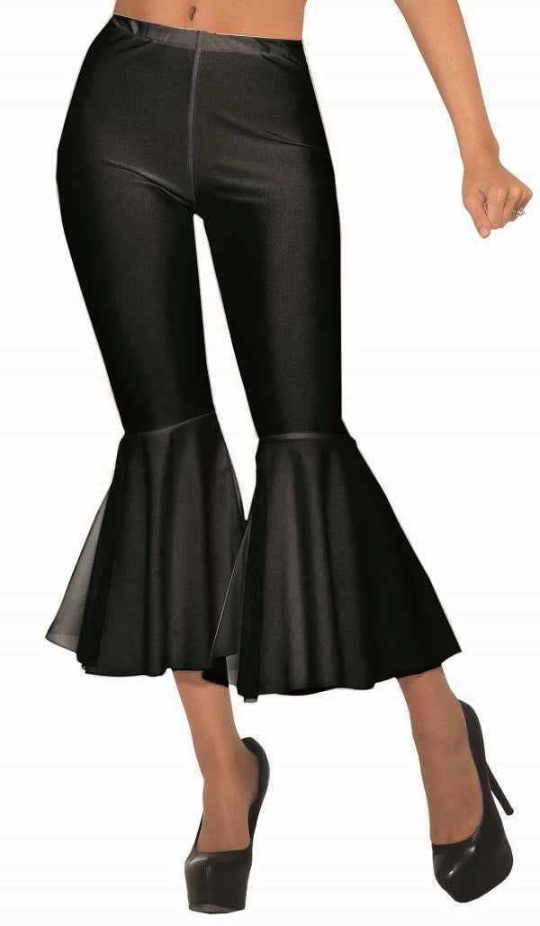 Disco Crop Bell Bottom Black