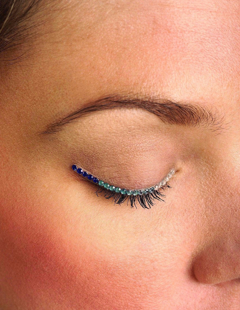 Sparkle Eyelids Blue and White