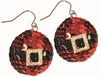 Christmas Sequin Earrings Red