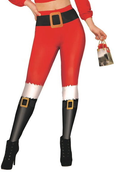 Santa Leggings Red