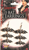 Hanging Bats Vampire Earrings