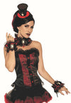 Victorian Cuffs Black/Red