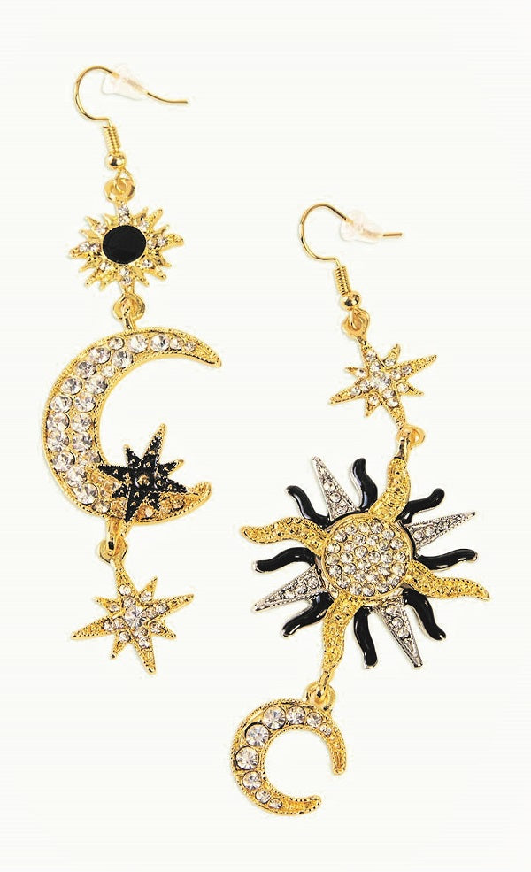 Moon and Star Earrings