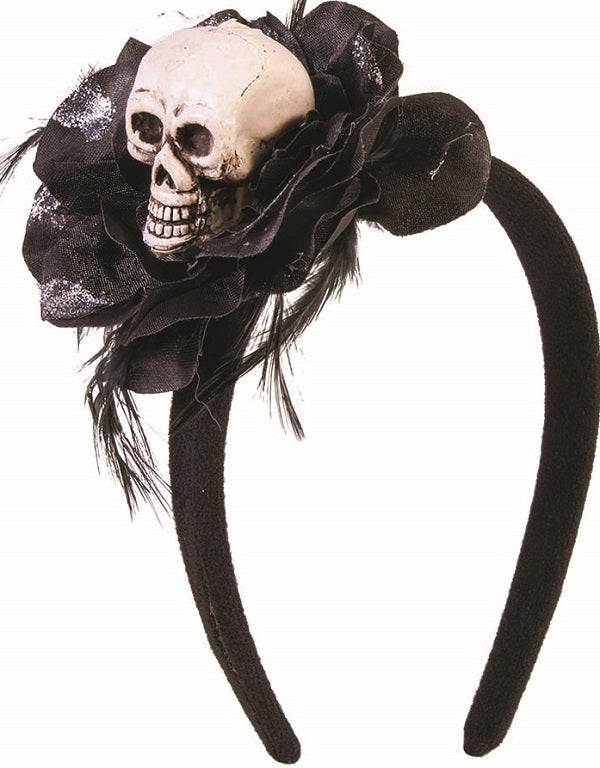 Flower and Skull Headband