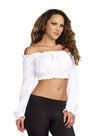 Pretty 'n Peasant Top White