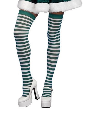 Green/White Thigh Highs