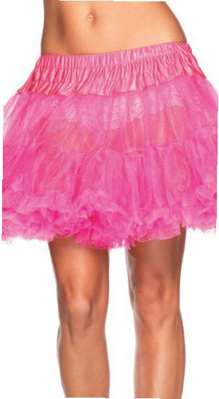 Layered Tulle Petticoat Neon Pink
