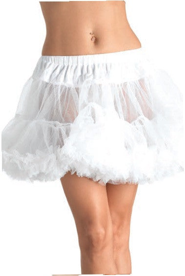 Layered Tulle Petticoat White